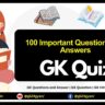 Top 100 GK Questions in Hindi | GK Questions and Answer | GK Question | GK Quiz In Hindi